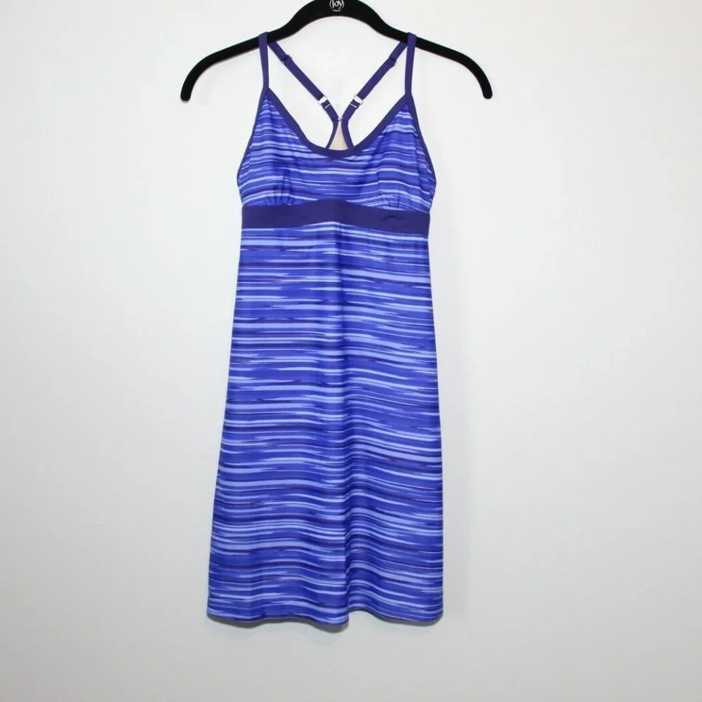 ✨2/$20 Athleta Striped Tank Shorebreak Swim Dress Blue Women's Size XXS H12429 - Picture 2 of 10